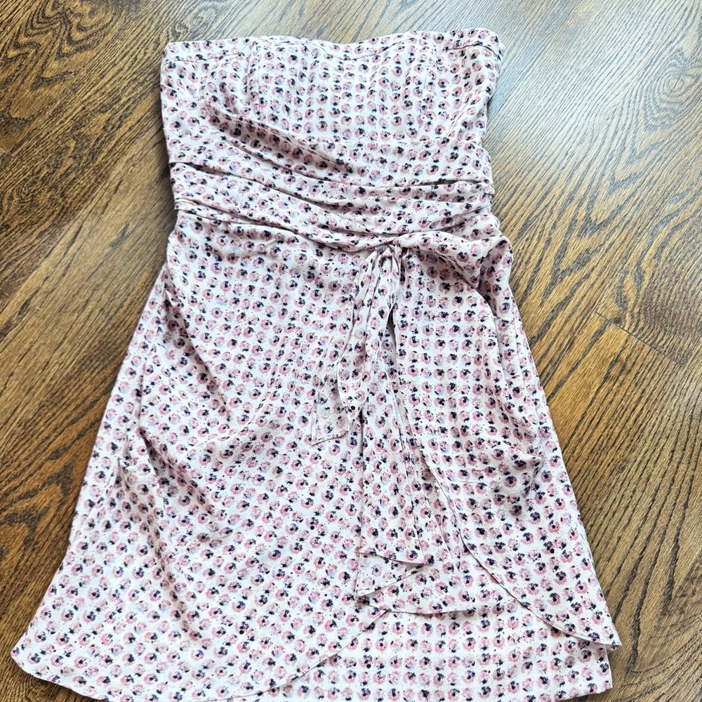 Club Monaco Floral Strapless Dress